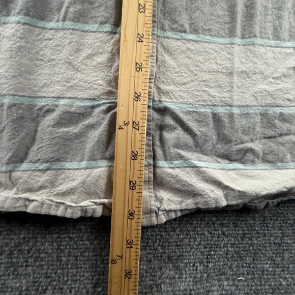 Quiksilver Gray White 2XL Striped Cotton Polyester Short Sleeve Men Surf Pocket - Picture 4 of 11